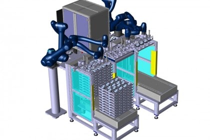Combo valve loading unloading and artificial intelligence vision inspection automation system